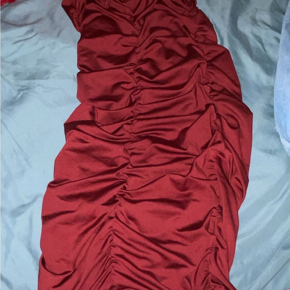 SHEIN Teen Burgundy Dress